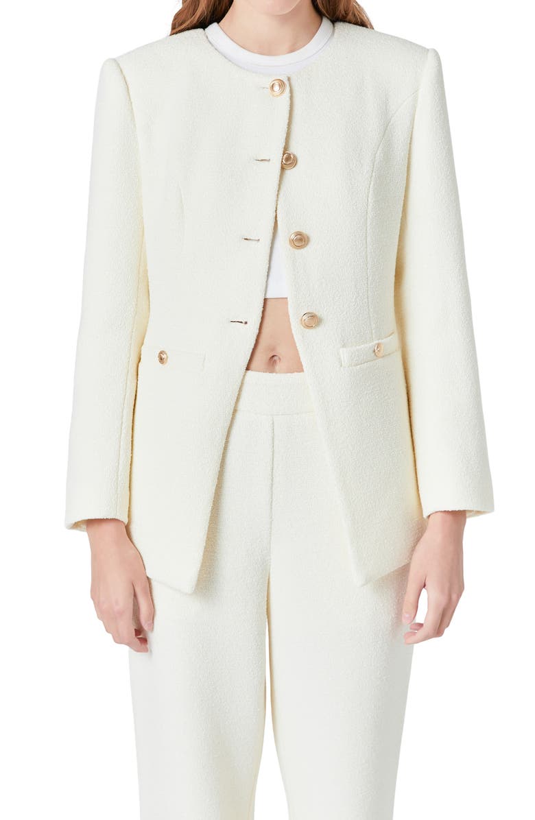 Endless Rose Tweed Jacket, Alternate, color, Cream