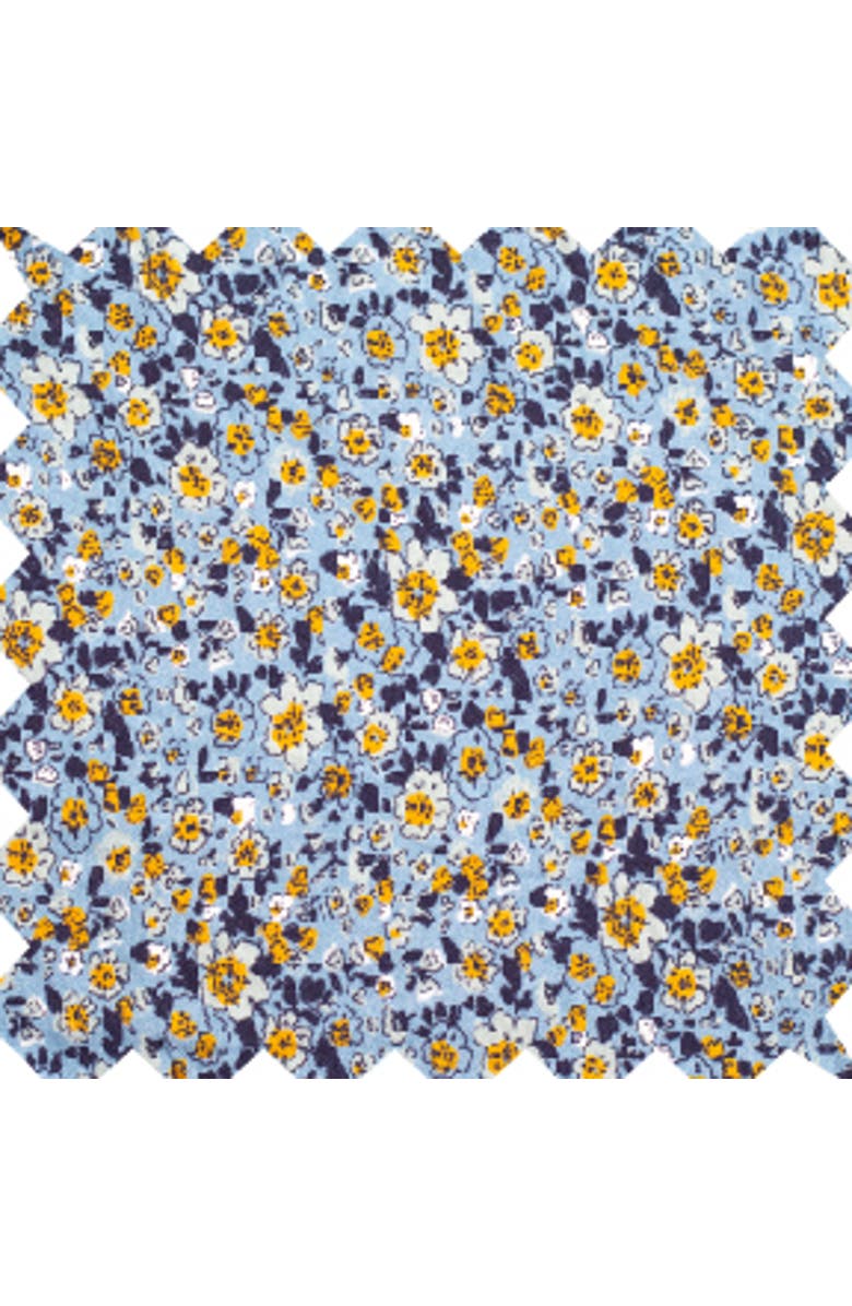 Beet World Little Kid Adelaide Velvet Tie Dress, Alternate, color, Blue And Mustard