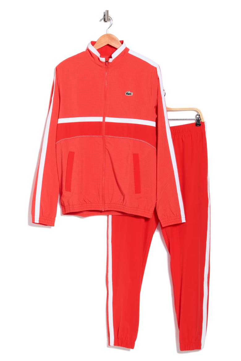 Track Jacket & Pants Set, Alternate, color, REDCURRANT BUSH