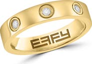 EFFY 14K Gold Plated Sterling Silver Diamond Band Ring