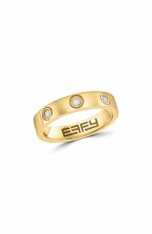 EFFY 14K Gold Plated Sterling Silver Diamond Band Ring