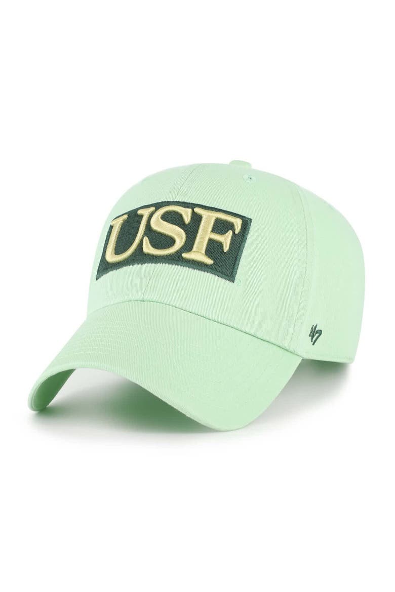 Men's '47 Light Green South Florida Bulls Clean Up Adjustable Hat, Main, color, Light Green