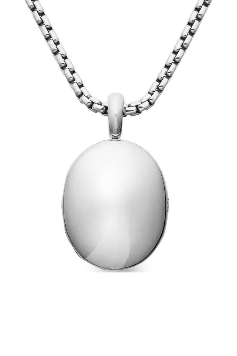 Sculpted Cable Coin Pendant, Alternate, color, STERLING SILVER