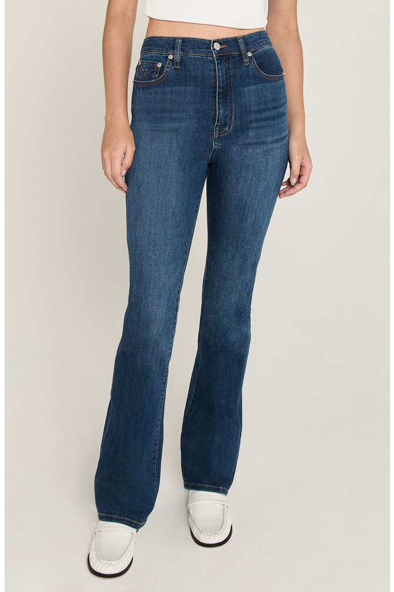 Chloe High Waist Slim Bootcut Jeans, Main, color, MEDIUM BLUE