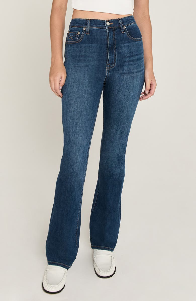 Unpublished Chloe High Waist Slim Bootcut Jeans, Main, color, Medium Blue
