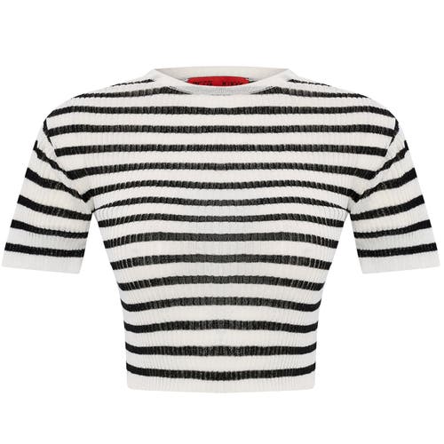 Pcfg Striped Short Sleeve Knit Top In Multi