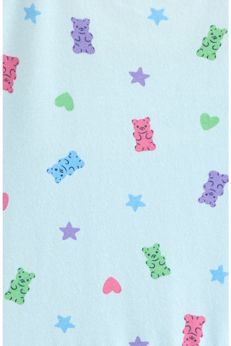 Kids' Short Sleeve Tiered Dress, Alternate, color, BLUE DELICATE CANDY TOSS