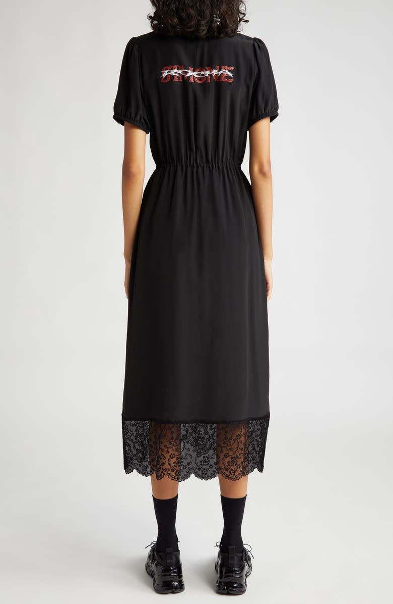 Simone Rocha Cup Detail Elastic Waist Midi Dress, Alternate, color, 
