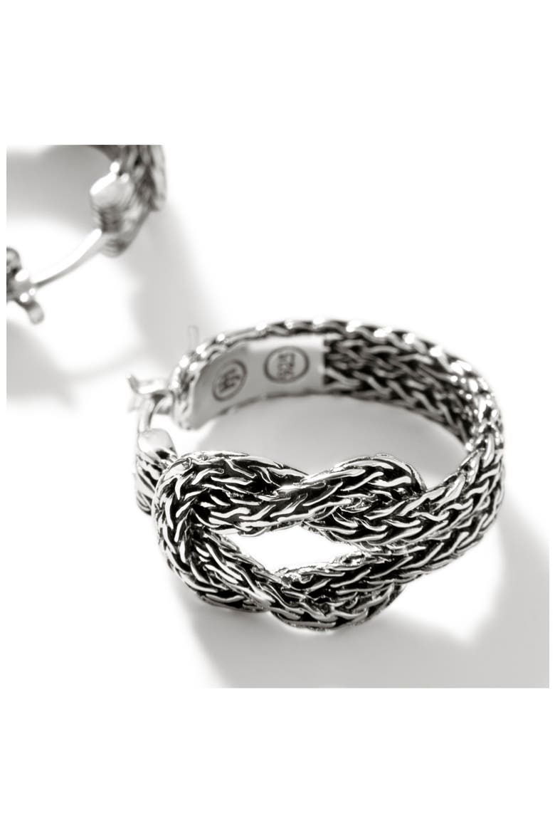 Love Knot Hoop Earrings, 20mm, Alternate, color, SILVER