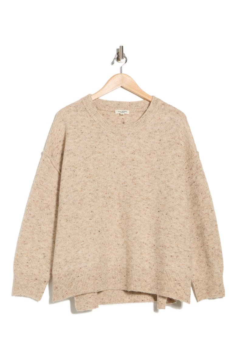 Crewneck Sweater, Alternate, color, HEATHER BEIGE