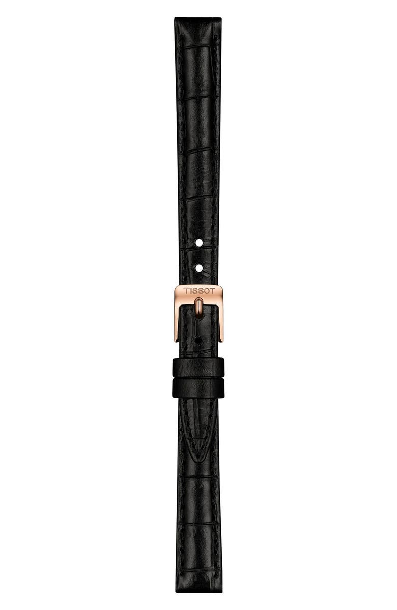 Tissot SRV Leather Strap Watch, 21.8mm, Alternate, color, 