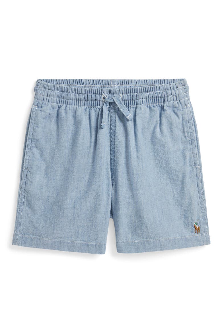 Kids' Big Fit Cotton Chambray Oversize Shorts, Main, color, CHAMBRAY