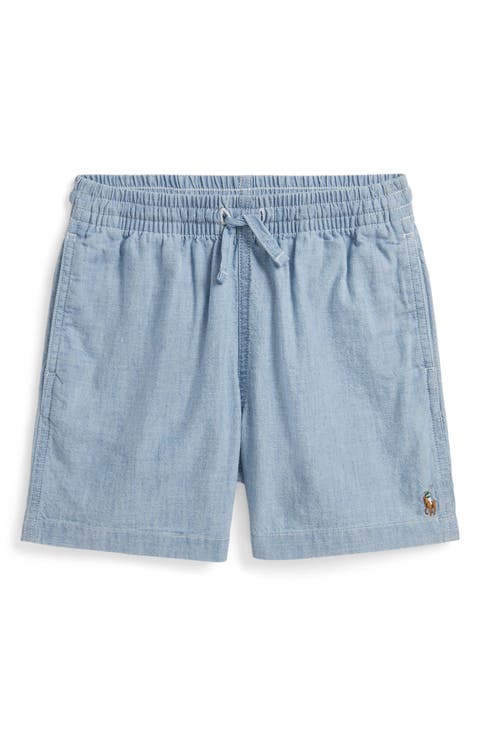 Kids' Big Fit Cotton Chambray Oversize Shorts (Toddler & Little Kid)