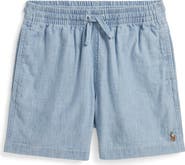 Polo Ralph Lauren Kids' Big Fit Cotton Chambray Oversize Shorts