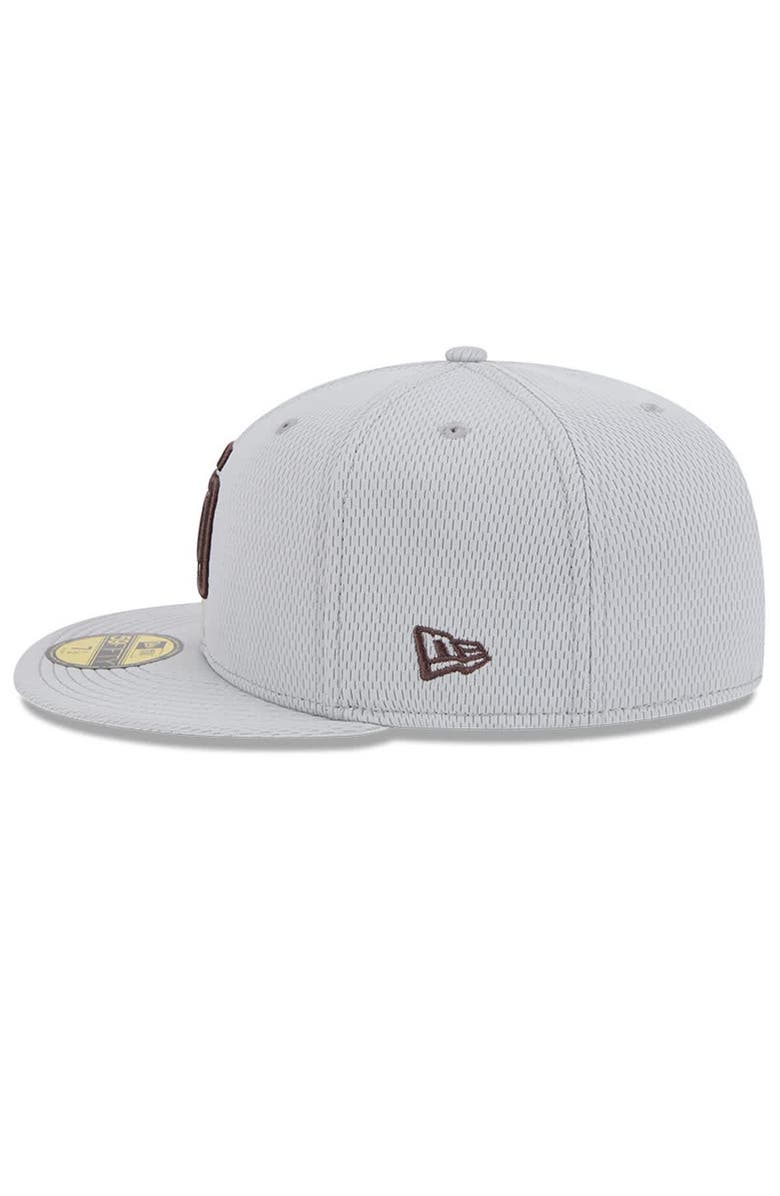 New Era Men's New Era Gray San Diego Padres 2025 MLB Clubhouse 59FIFTY Fitted Hat, Alternate, color,