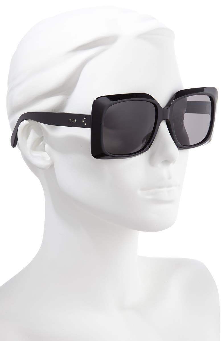 CELINE 60mm International Fit Square Sunglasses, Alternate, color,