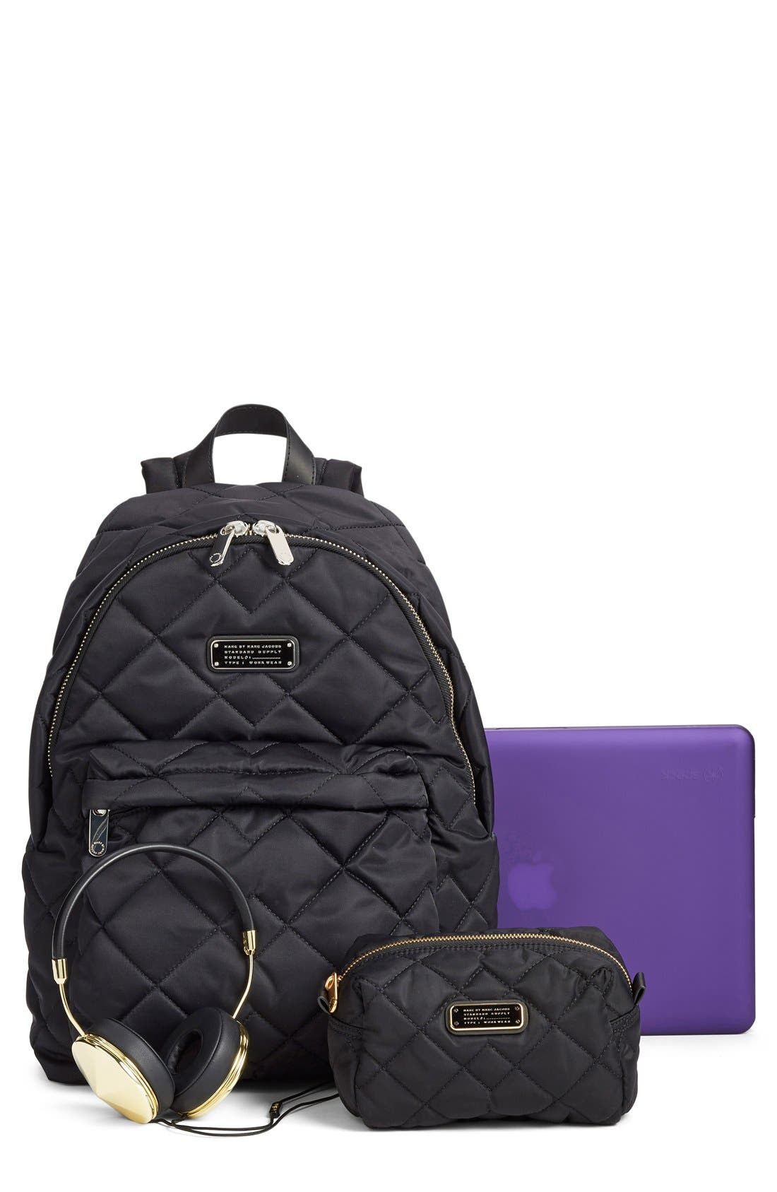 Marc Jacobs MARC BY MARC JACOBS 'Crosby' Quilted Nylon Backpack, Alternate, color, 