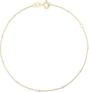 Ember Fine Jewelry 14k Gold Enamel Bead Anklet