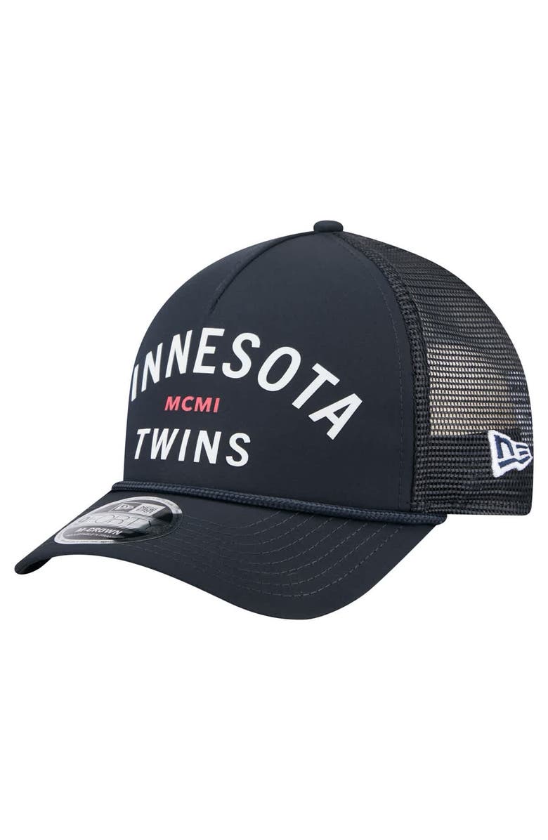 New Era Men's New Era Navy Minnesota Twins Minimalist 9FORTY A-Frame Adjustable Hat, Main, color, Navy