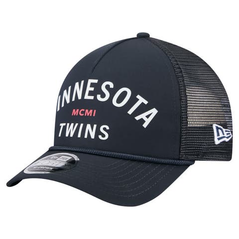 Men's New Era  Navy Minnesota Twins Minimalist 9FORTY A-Frame Adjustable Hat