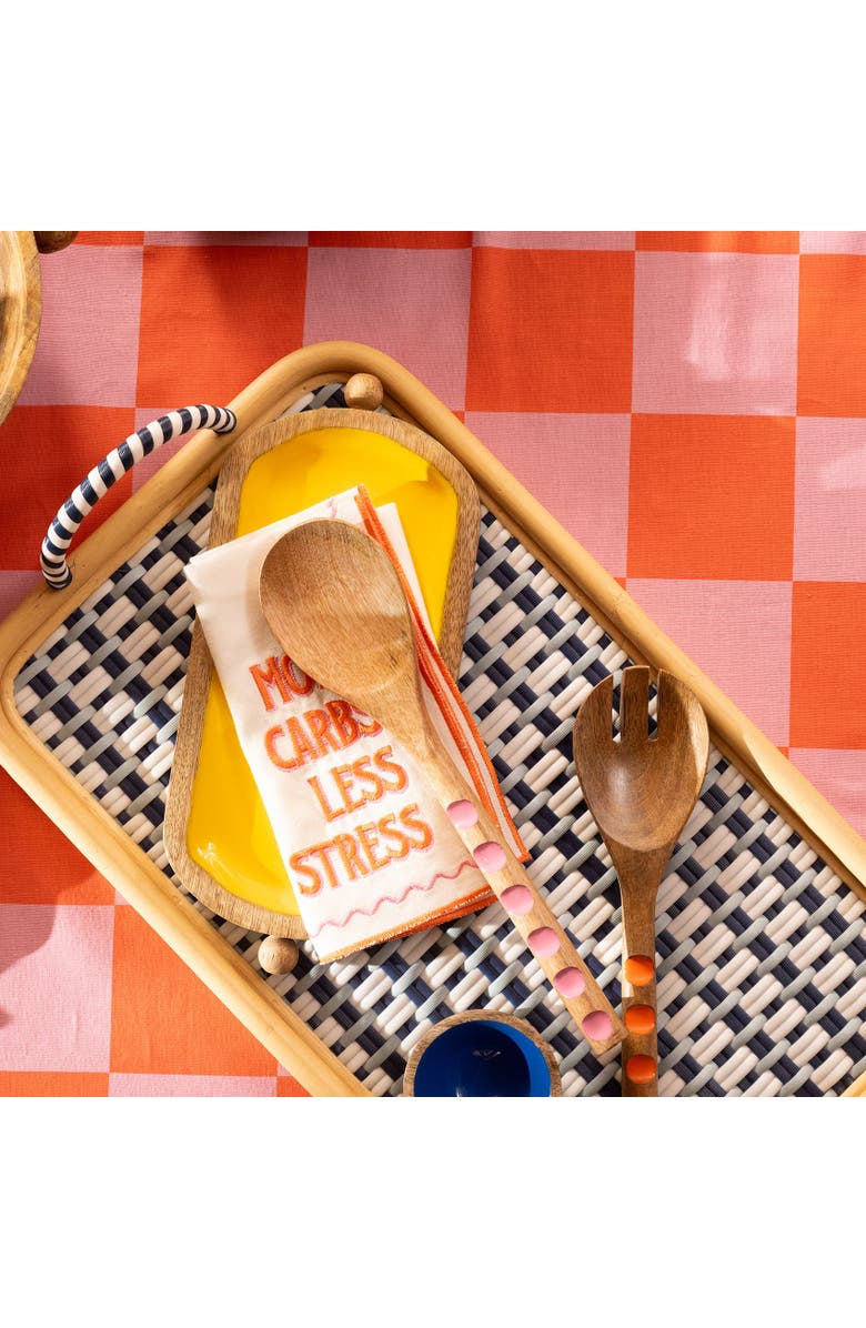 Zsa Zsa Zsu Lakri Pointed Mango Tree Salad Spoon Set Of 2, Alternate, color, Brown