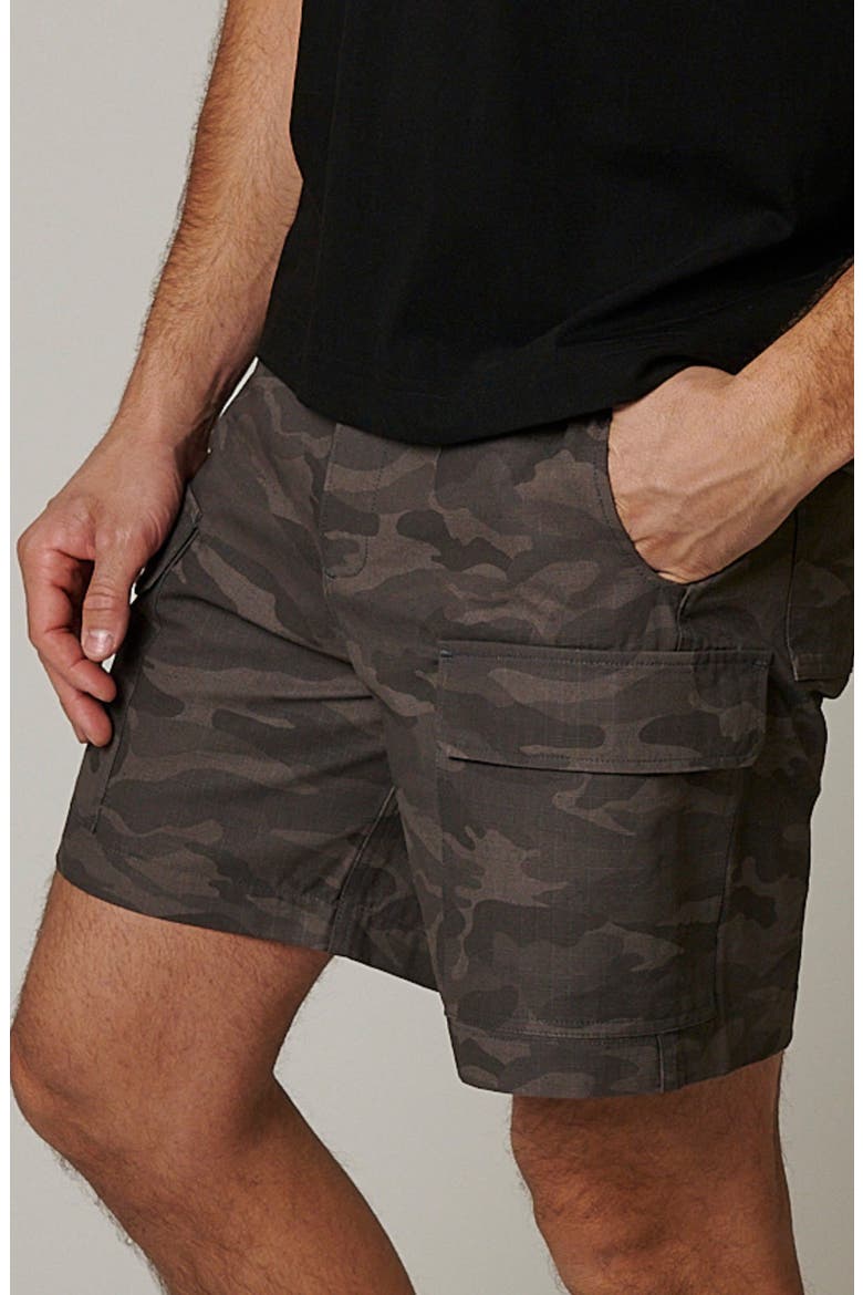 Ripstop Cargo Camo Shorts, Alternate, color, Volcanic