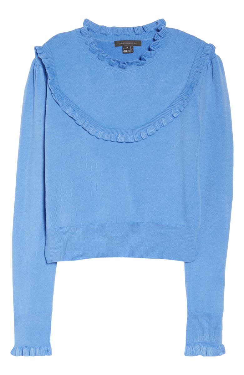 French Connection Ruffle Trim Sweater, Alternate, color,