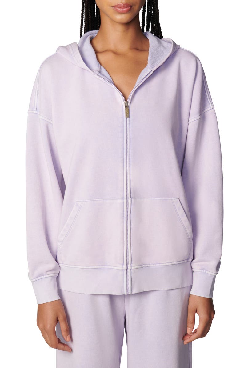 Florence by Mills Oversized Front Zip Hoodie, Main, color, Washed Millie Lavender