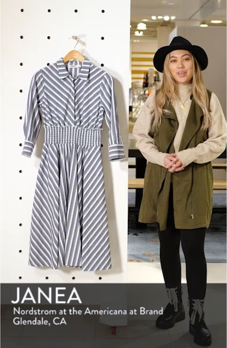 Stripe Midi Shirtdress, sales video thumbnail
