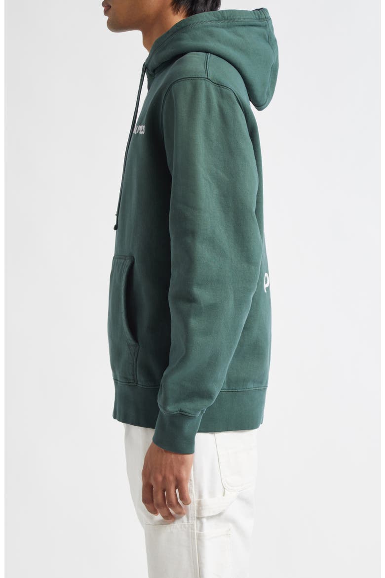 Tower Graphic Hoodie, Alternate, color, DARK GREEN