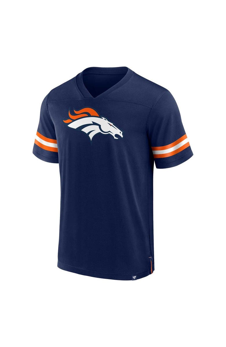 FANATICS Men's Fanatics Branded Navy Denver Broncos Jersey Tackle V-Neck T-Shirt, Alternate, color, Navy