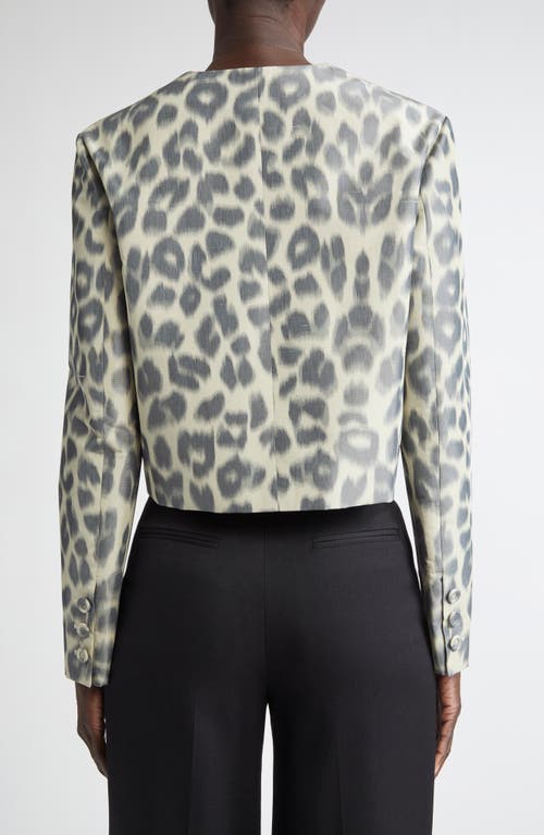 Altuzarra Bernadette Animal-print Silk-blend Jacket In Antique Pearl Leopard