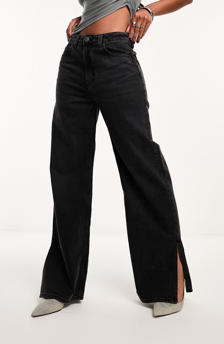ASOS DESIGN Split Hem Dad Jeans, Main, color,