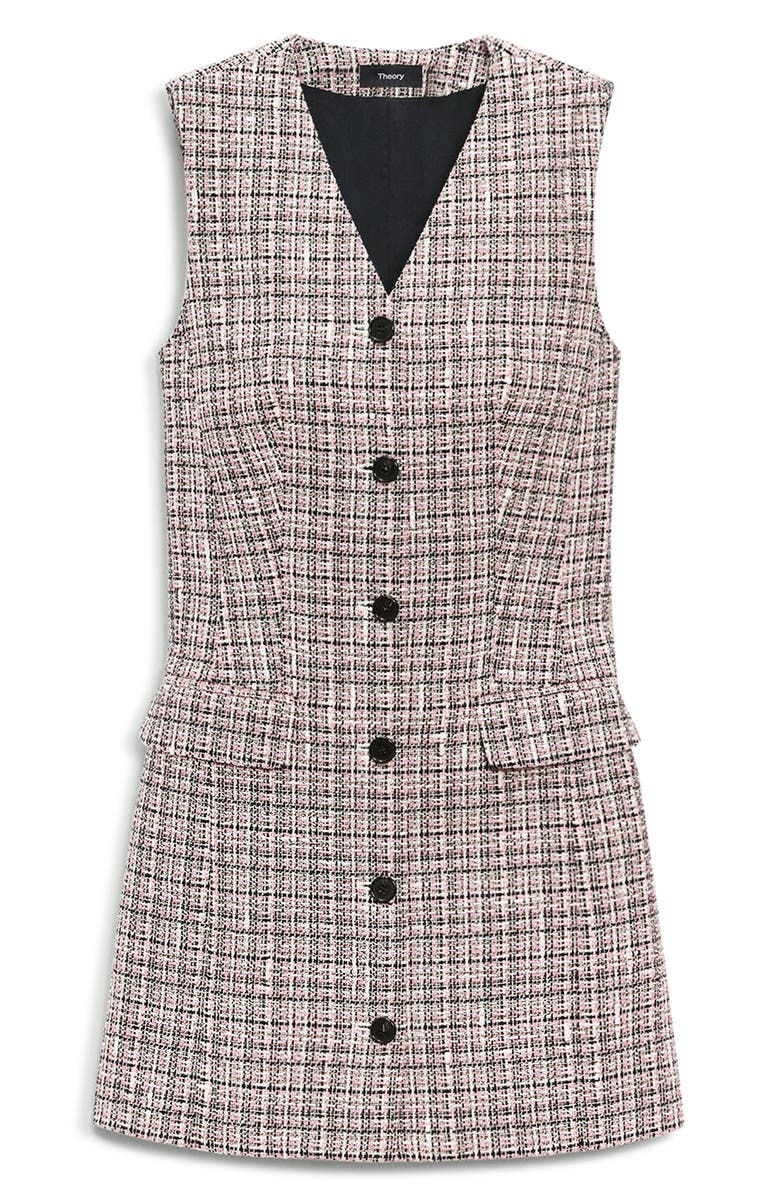 Theory Sleeveless Tweed Blazer Minidress, Alternate, color, 