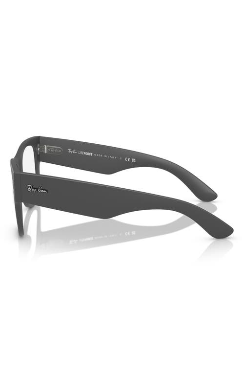 Ray Ban Ray-ban 52mm Square Optical Glasses In Grey