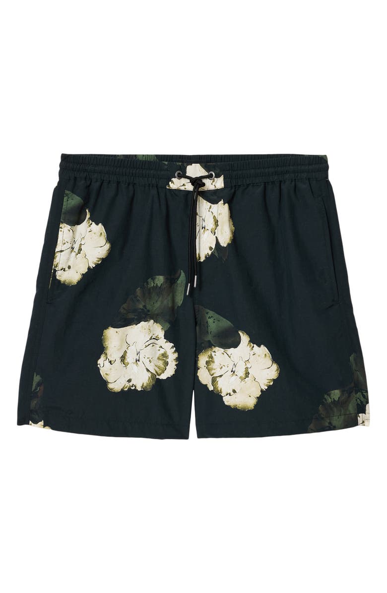 AllSaints Novelle Swim Trunks, Alternate, color, Jet Black