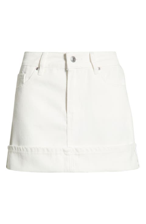 Alex Cuffed Selvedge Miniskirt