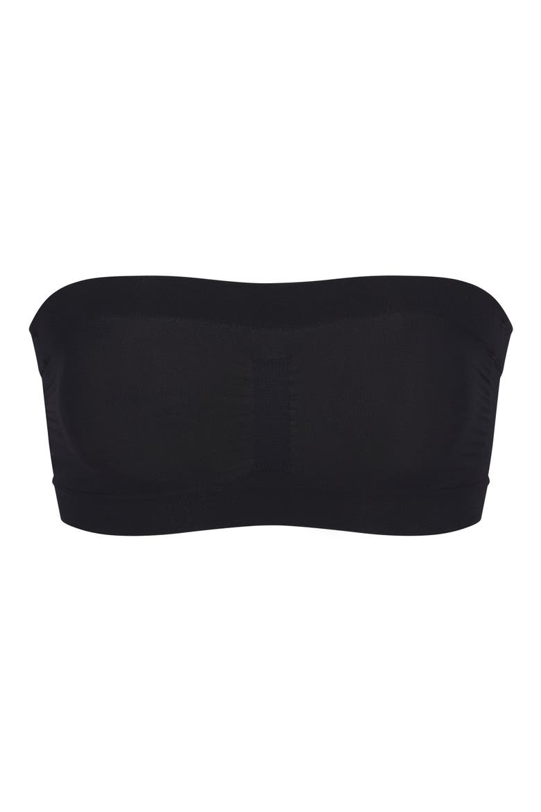 Seamless Sculpt Bandeau Bra, Alternate, color, ONYX
