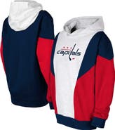 Outerstuff Youth Ash/Navy Washington Capitals Champion League Fleece Pullover Hoodie