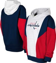 Outerstuff Youth Ash/Navy Washington Capitals Champion League Fleece Pullover Hoodie