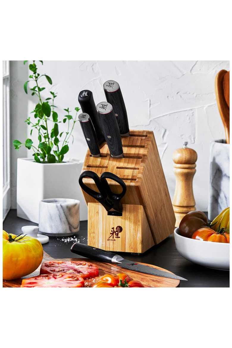 Kaizen II 7-Piece Knife Block Set, Alternate, color, SILVER