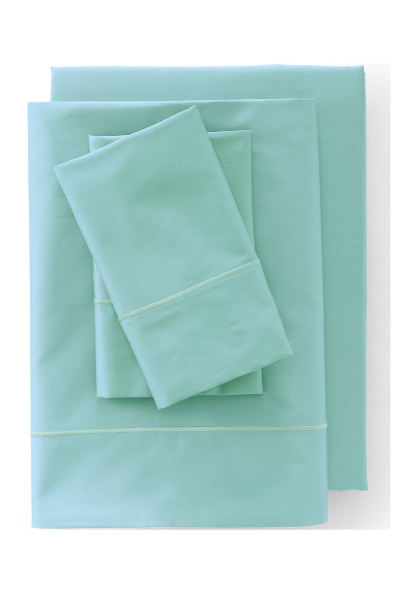 Supima Cotton No Iron Sateen Sheets - 400 Thread Count, Main, color, Aqua Breeze