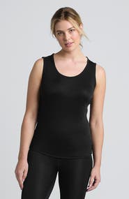 Lands' End Petite Silk Interlock Thermal Long Underwear Base Layer Tank Top