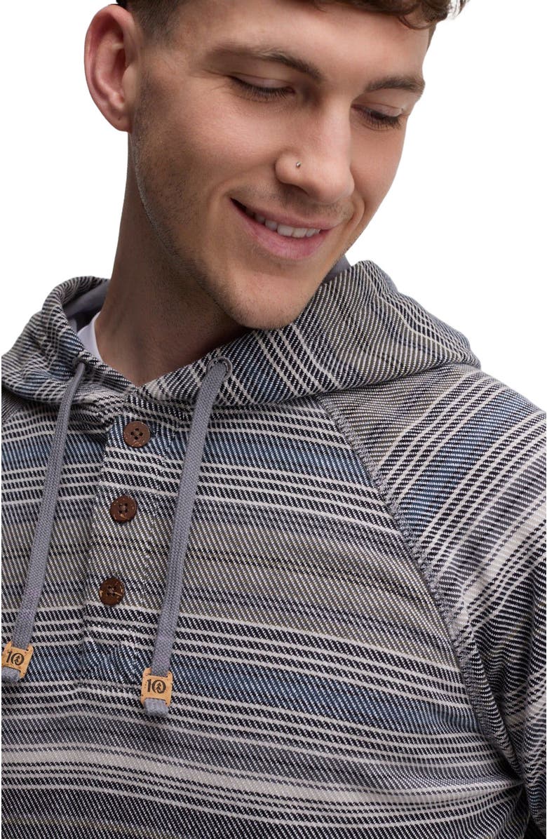 tentree Woodrow Hoodie, Alternate, color, Meteorite Black Multi Stripe