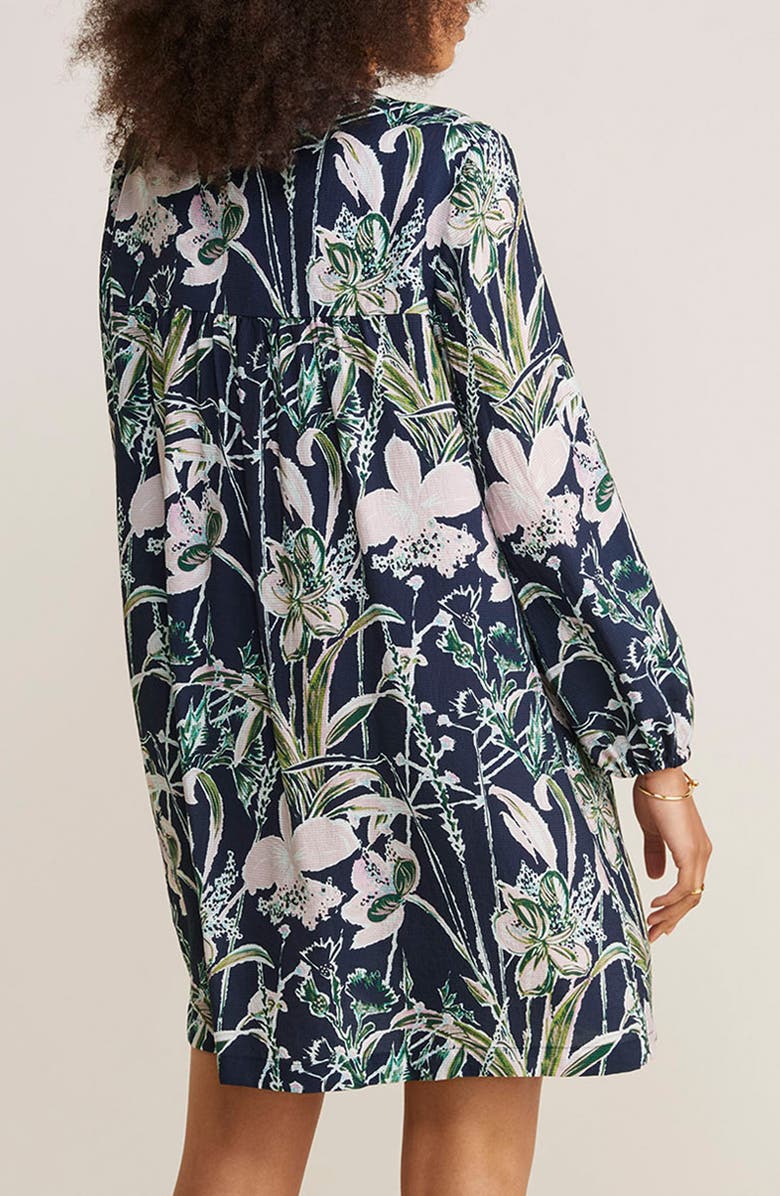 vineyard vines Floral Jacquard Long Sleeve Shift Dress, Alternate, color, 