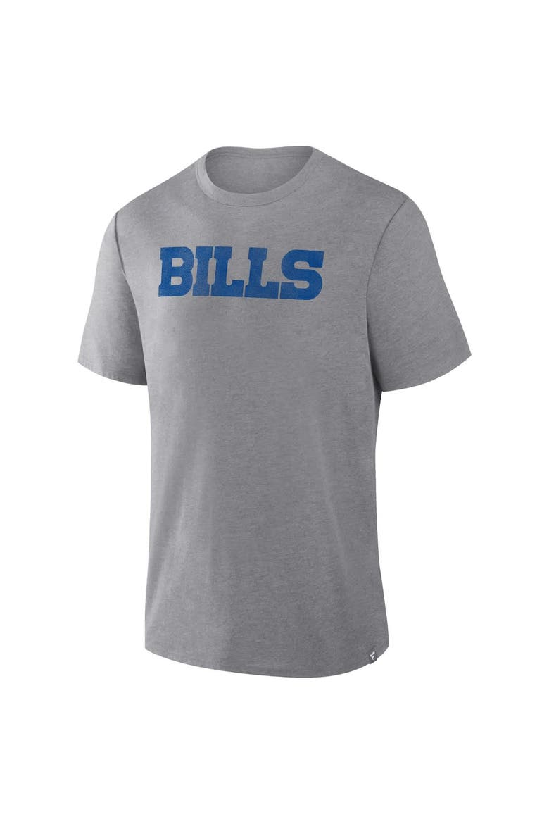 Men's Fanatics Heather Gray Buffalo Bills Pass Rush Tri-Blend T-Shirt, Alternate, color, Heather Gray