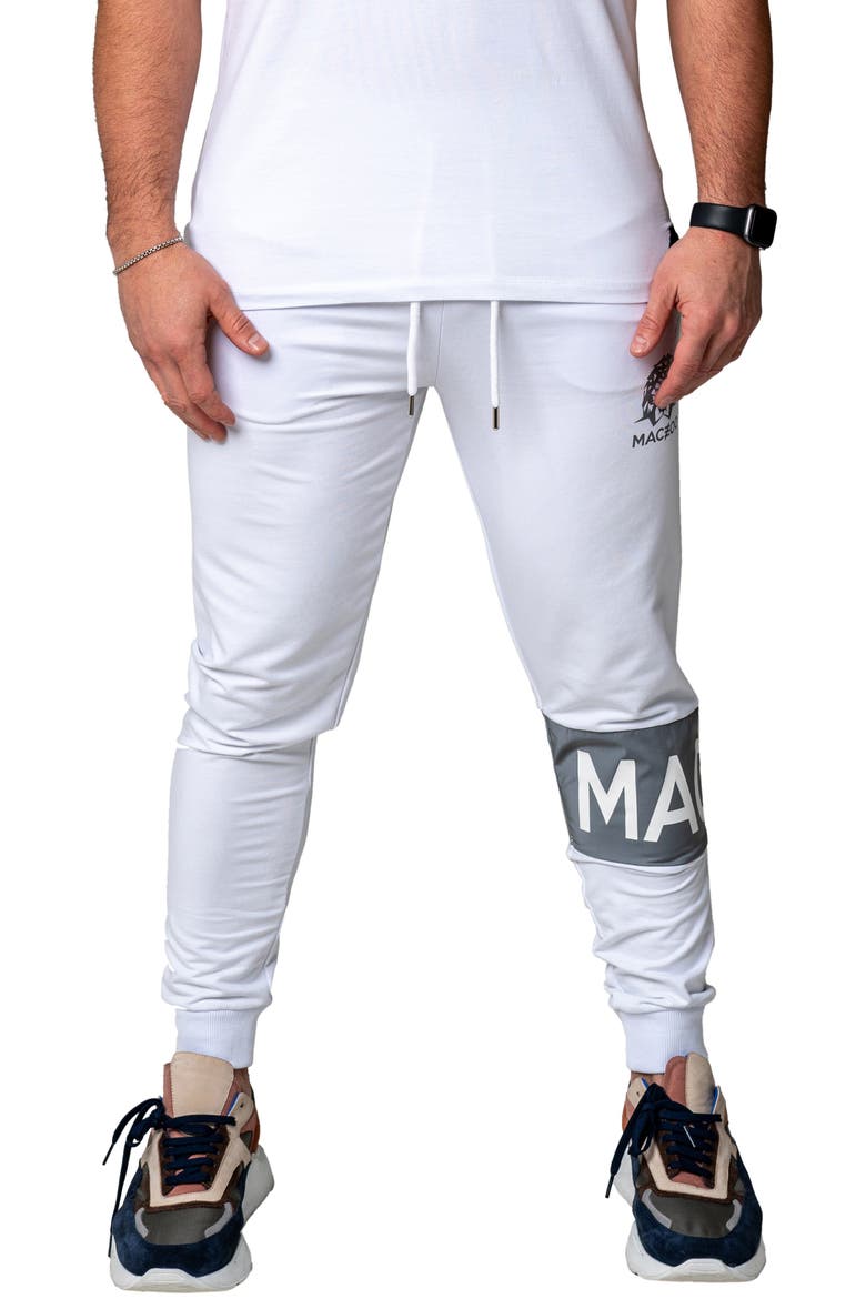 Insignia Stretch Cotton Joggers, Main, color, WHITE