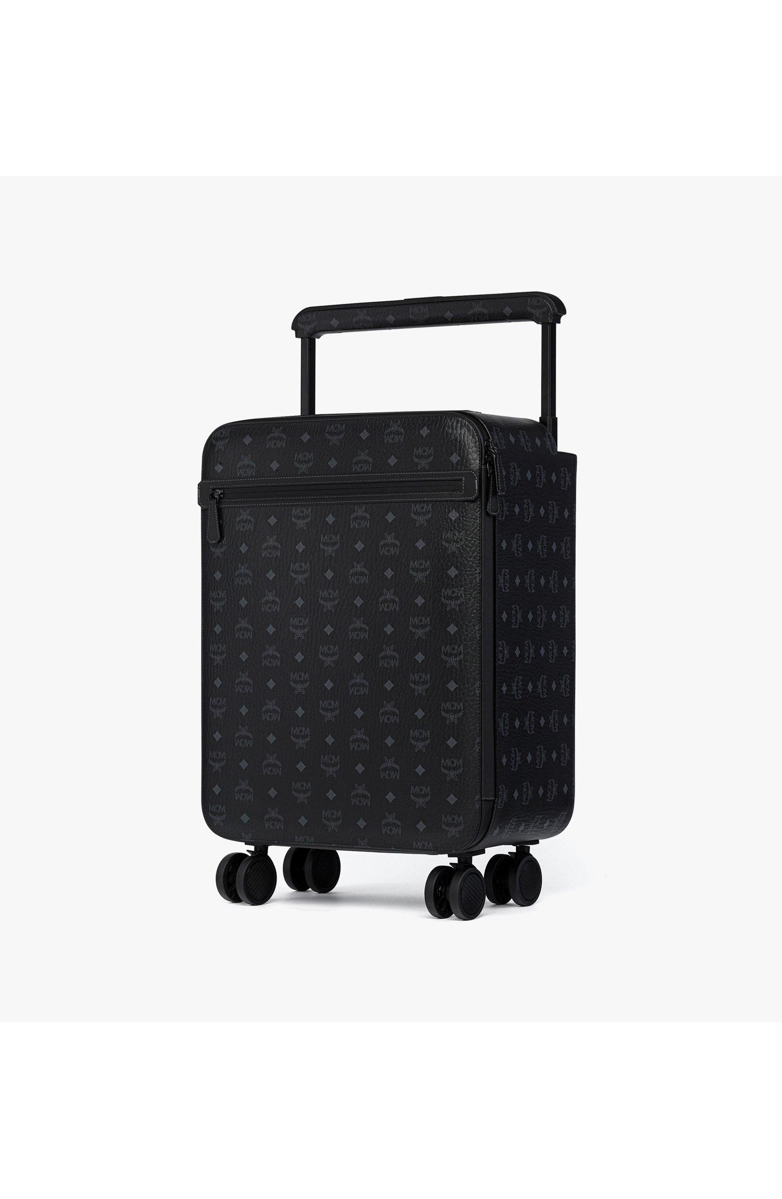 MCM Ottomar Cabin Trolley in Visetos, Alternate, color, Black
