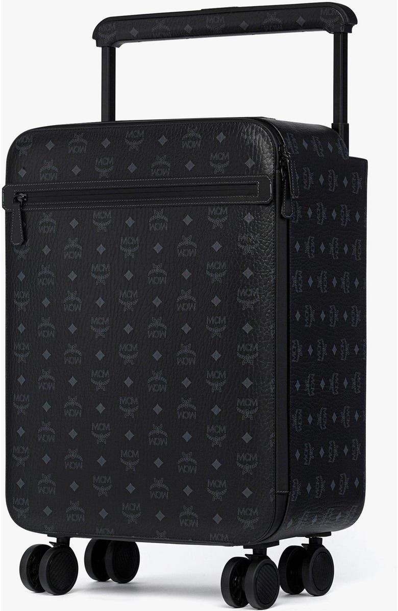 MCM Ottomar Cabin Trolley in Visetos, Alternate, color, Black