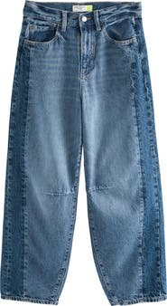 NEXT Two-Tone Barrel Leg Jeans